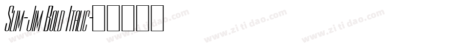 Slim-Jim Bold Italic字体转换